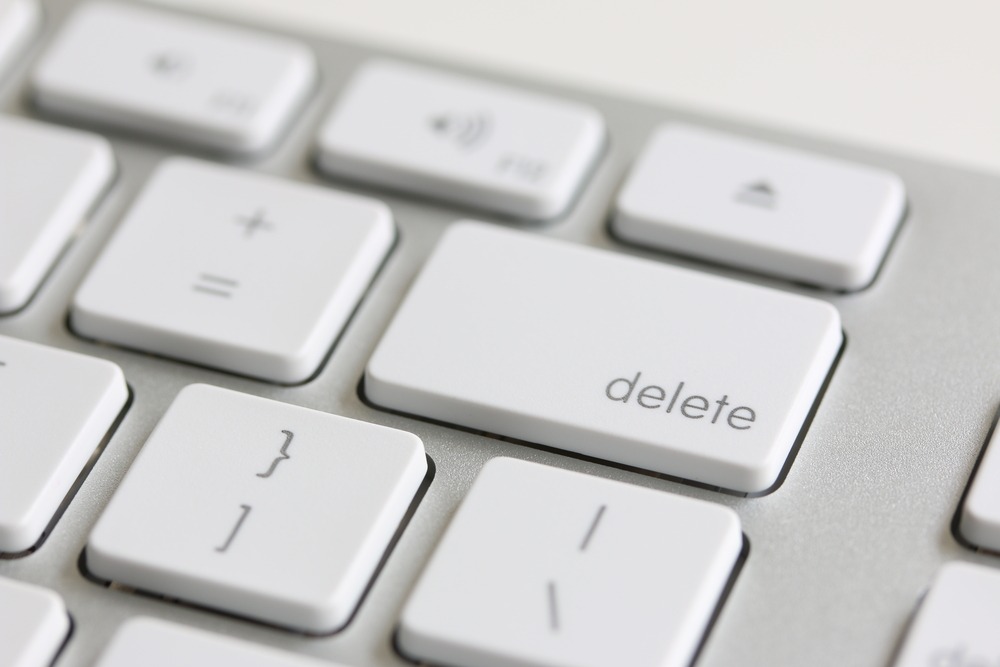 Delete key emails